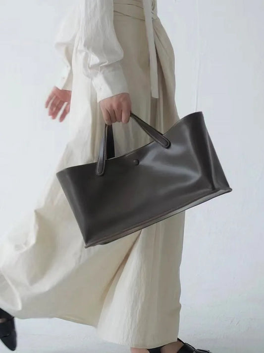 Wide Double-Handle Tote