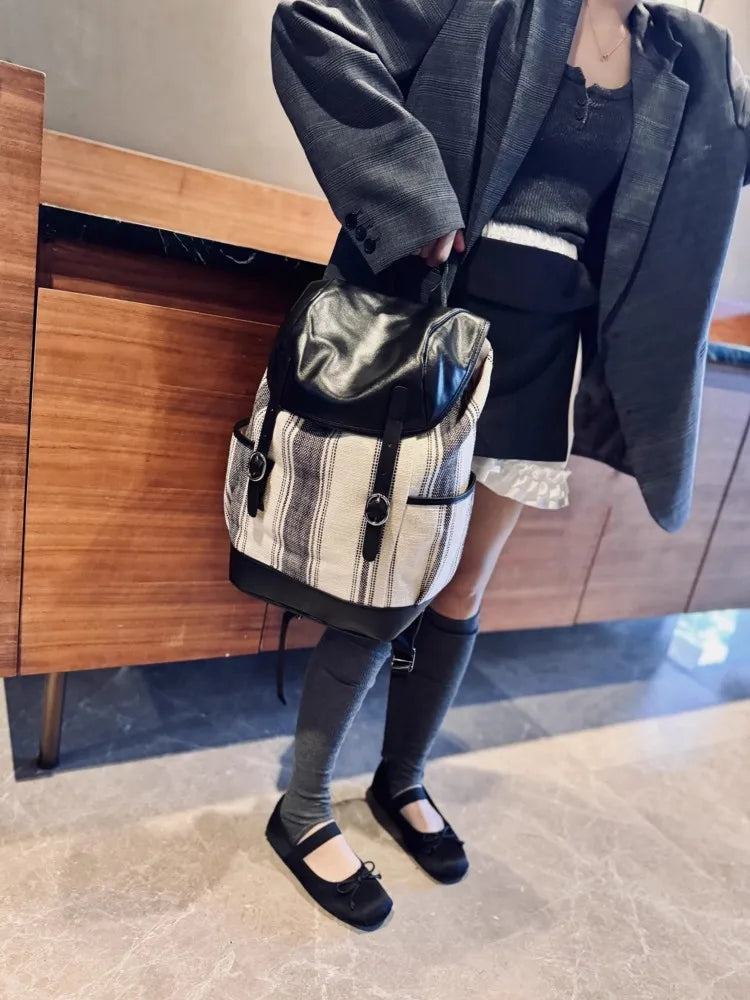 Double-Buckle Flap Backpack