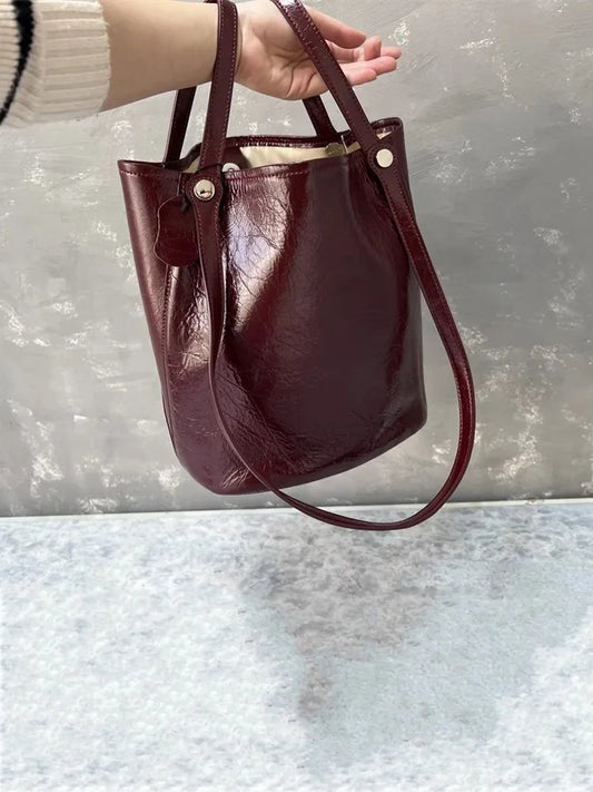 Twin-Strap Bucket Bag