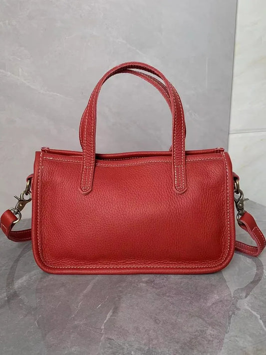 Textured Top-Handle Handbag