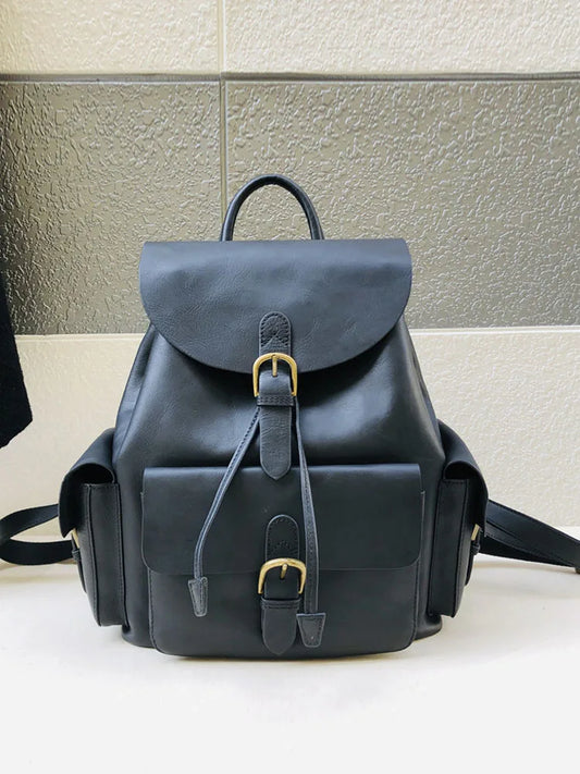 Buckle-Flap Pocket Backpack