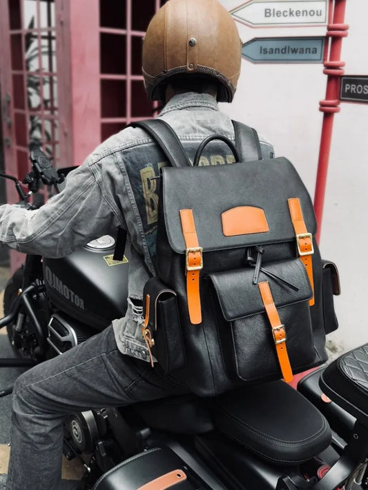 Multi-Pocket Buckle Backpack