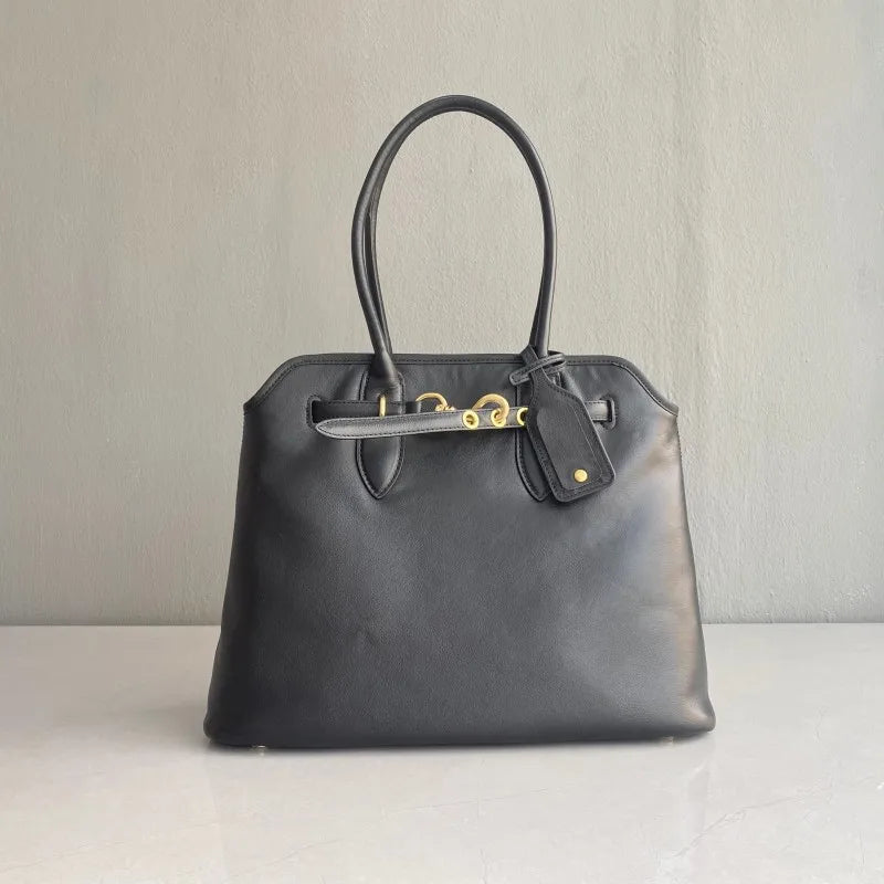 Rounded Top-Handle Tote