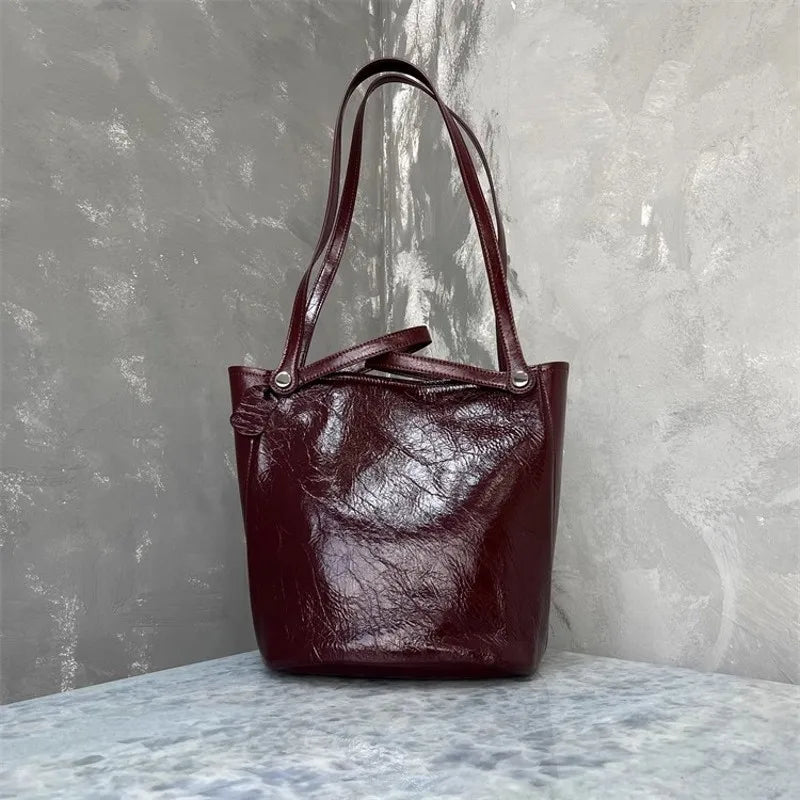 Twin-Strap Bucket Bag