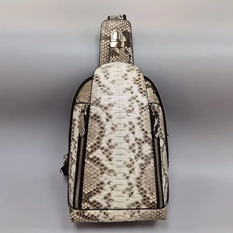 Snake-Pattern Sling Bag
