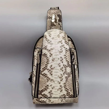 Snake-Pattern Sling Bag