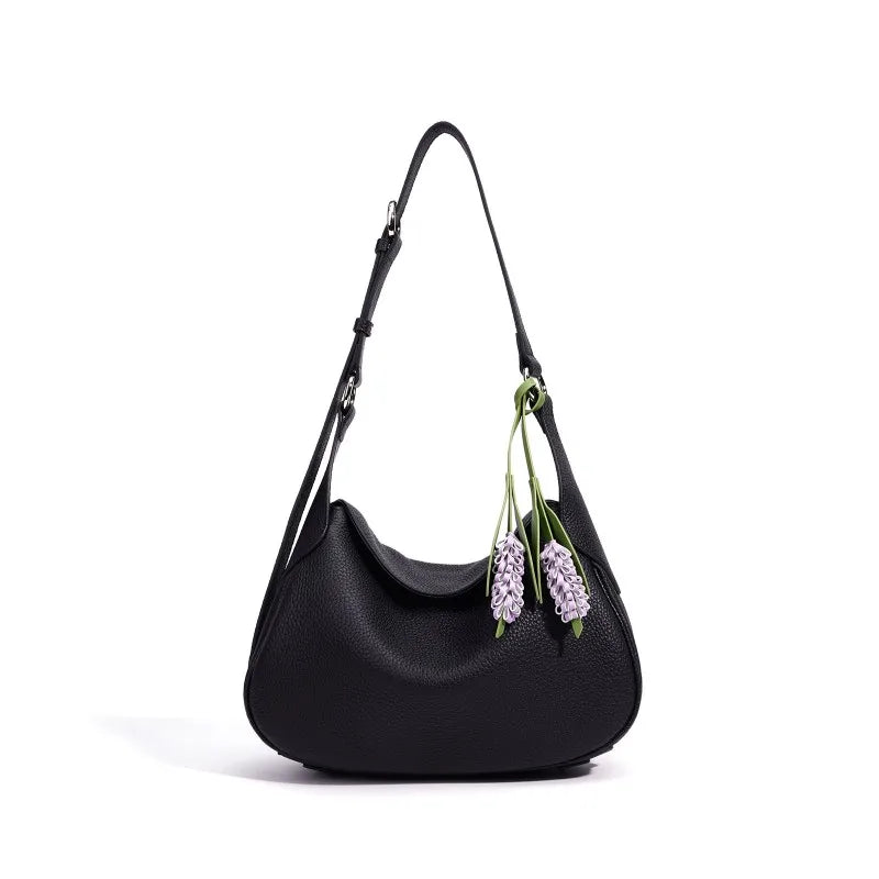 Curved Flap Shoulder Bag