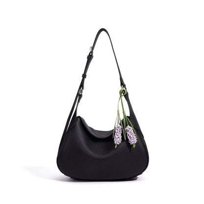 Curved Flap Shoulder Bag