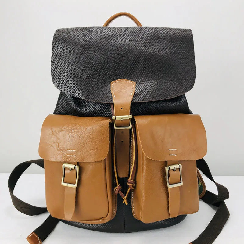 Twin-Pocket Buckle Backpack