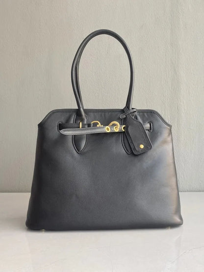 Rounded Top-Handle Tote