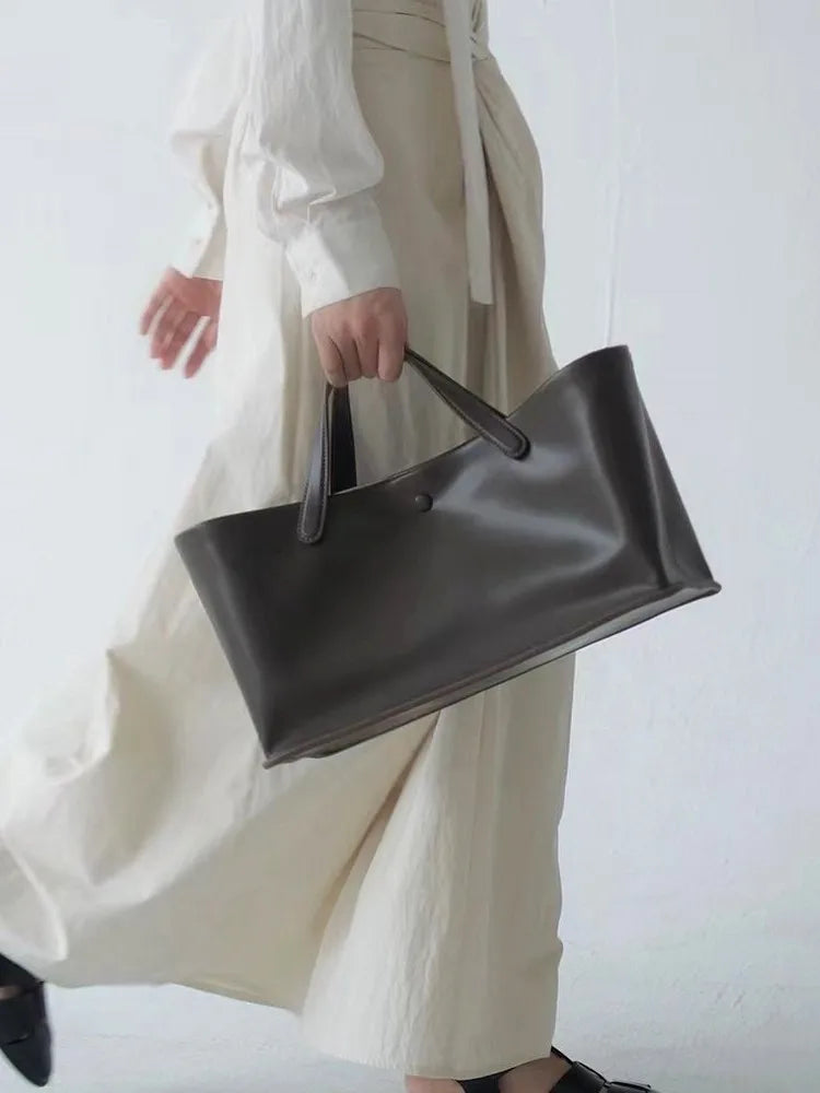 Wide Double-Handle Tote