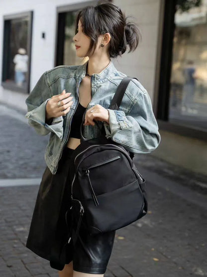 Paneled Zip Backpack