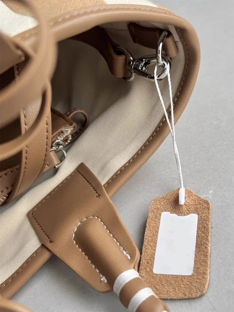 Wide-Stripe Tote Bag