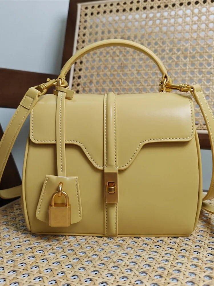 Padlock-Detail Flap Bag