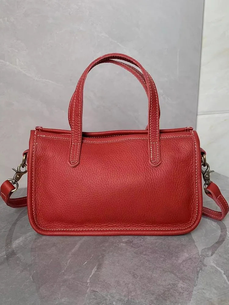 Textured Top-Handle Handbag