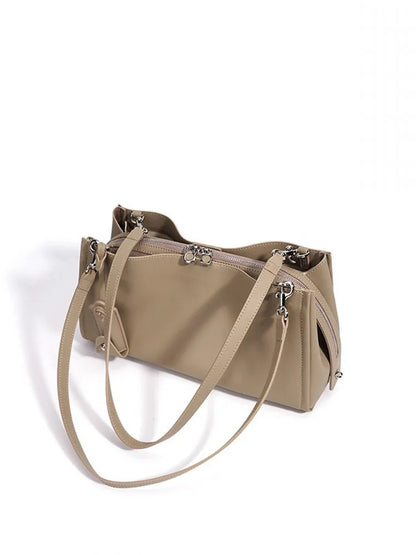 Trapeze Zip-Top Shoulder Bag