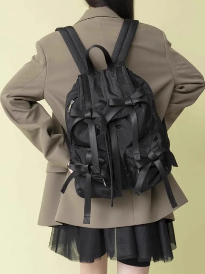 Bow-Detail Pocket Backpack