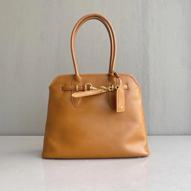 Rounded Top-Handle Tote