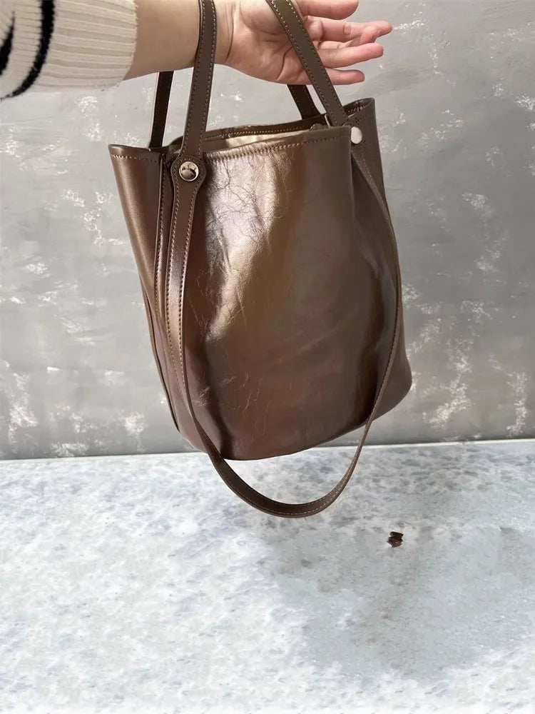 Twin-Strap Bucket Bag