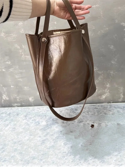 Twin-Strap Bucket Bag