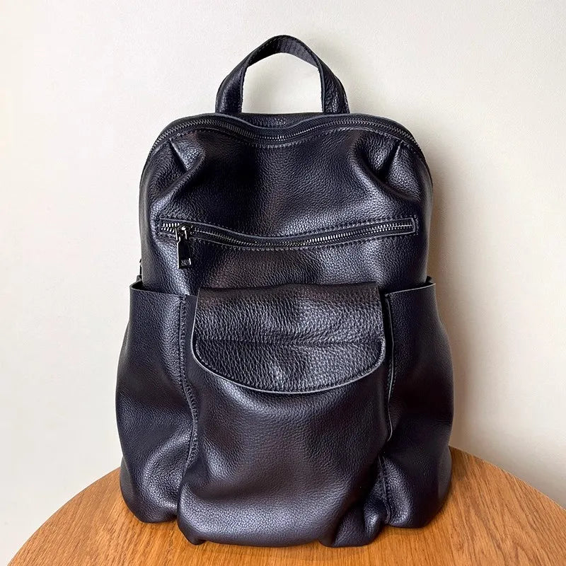 Flap-Pocket Zip Backpack