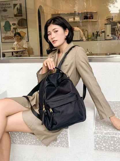 Gathered Front-Pocket Backpack