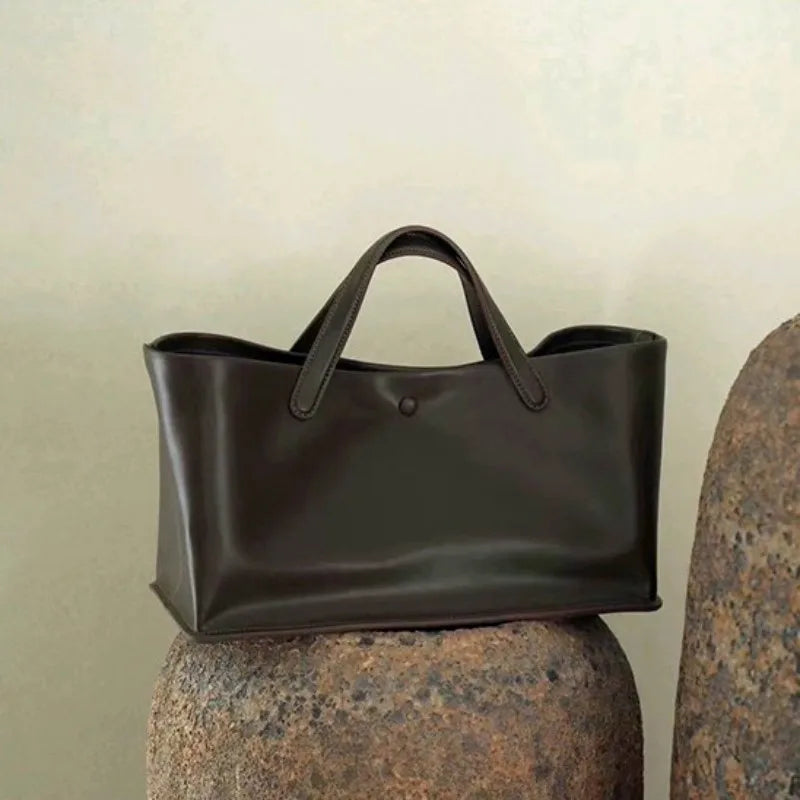 Wide Double-Handle Tote