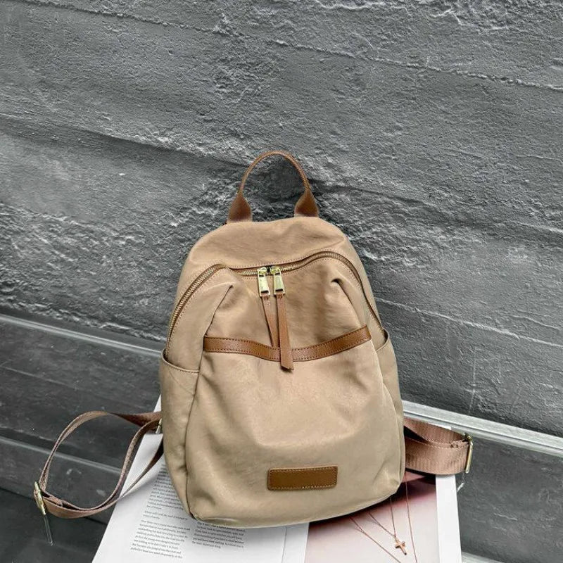 Pleated Front-Pocket Backpack