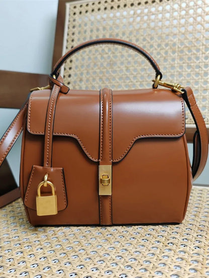 Padlock-Detail Flap Bag