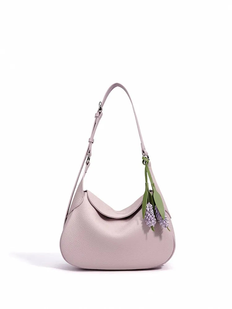 Curved Flap Shoulder Bag