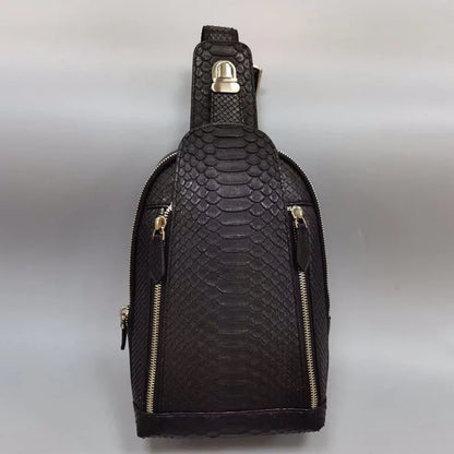 Snake-Pattern Sling Bag