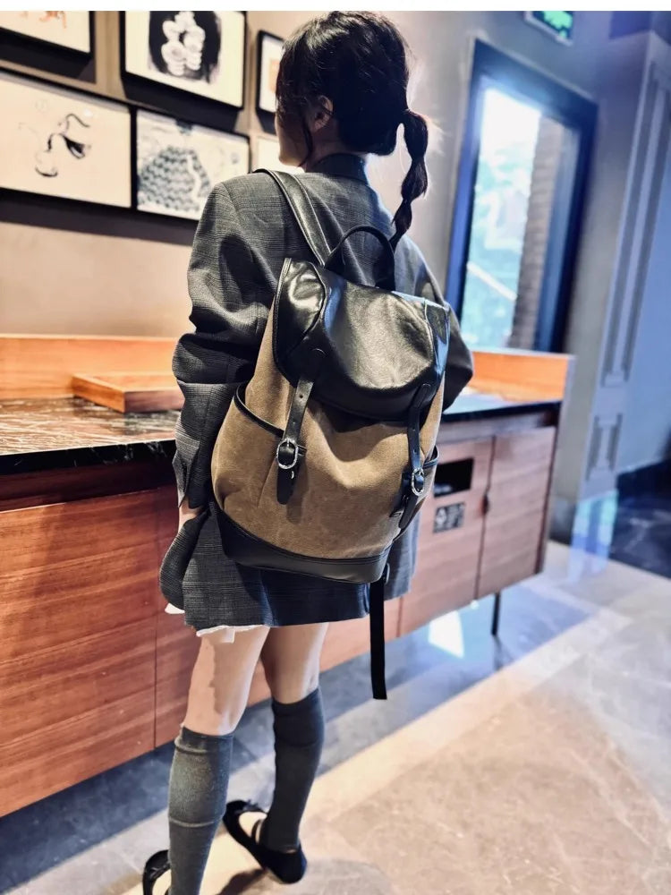 Double-Buckle Flap Backpack