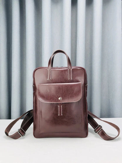 Rectangular Front-Pocket Backpack