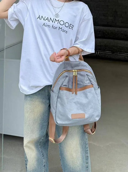 Pleated Front-Pocket Backpack