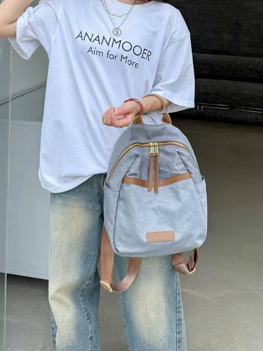 Pleated Front-Pocket Backpack