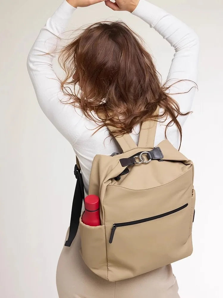 Top-Handle Boxy Backpack