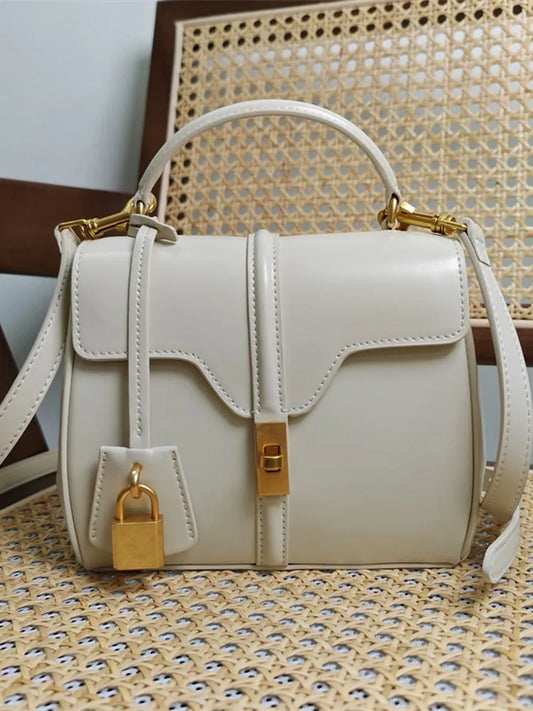 Padlock-Detail Flap Bag