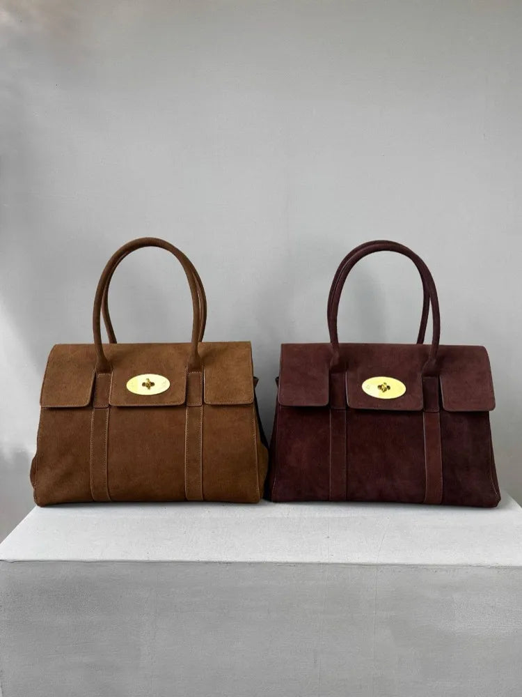 Turn-Lock Top-Handle Bag