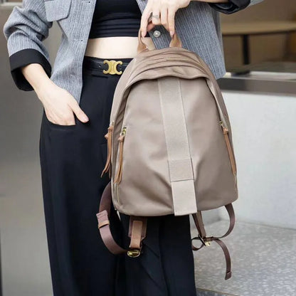 Webbing-Trim Zip Backpack
