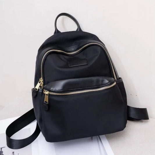 Curved-Zip Pocket Backpack