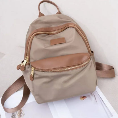 Curved-Zip Pocket Backpack