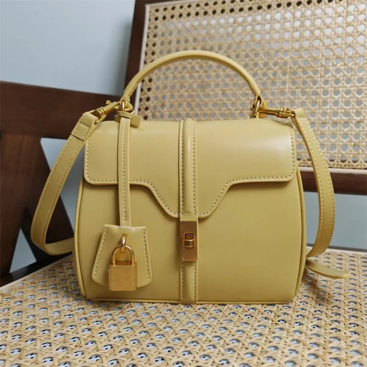 Padlock-Detail Flap Bag