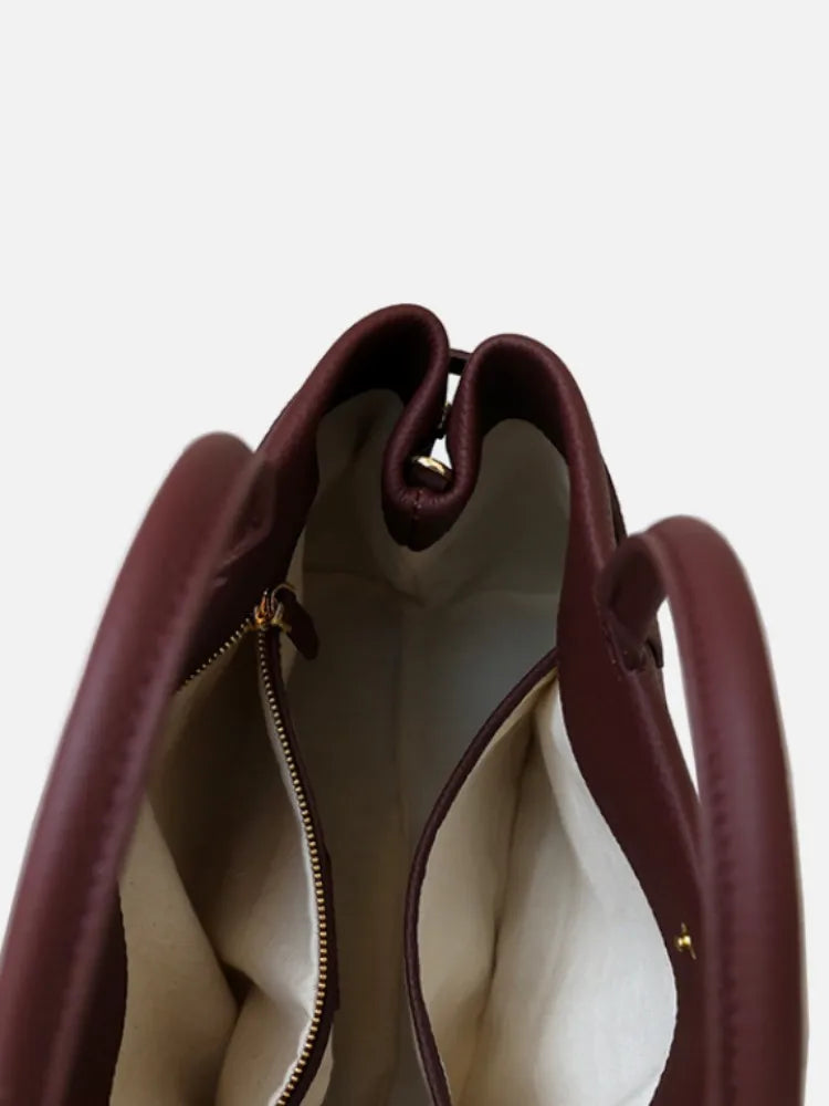 Belted Top-Handle Tote Bag