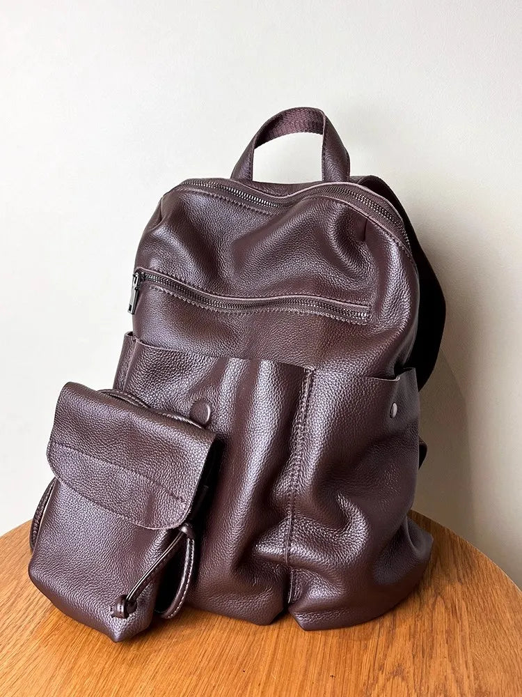 Flap-Pocket Zip Backpack