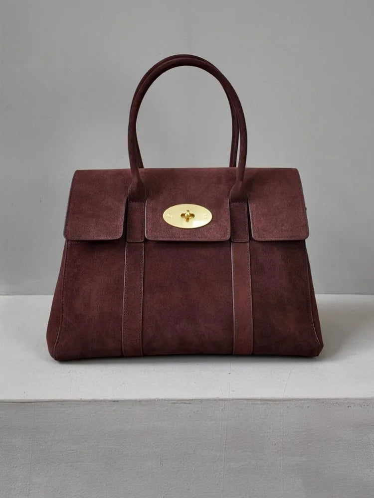 Turn-Lock Top-Handle Bag