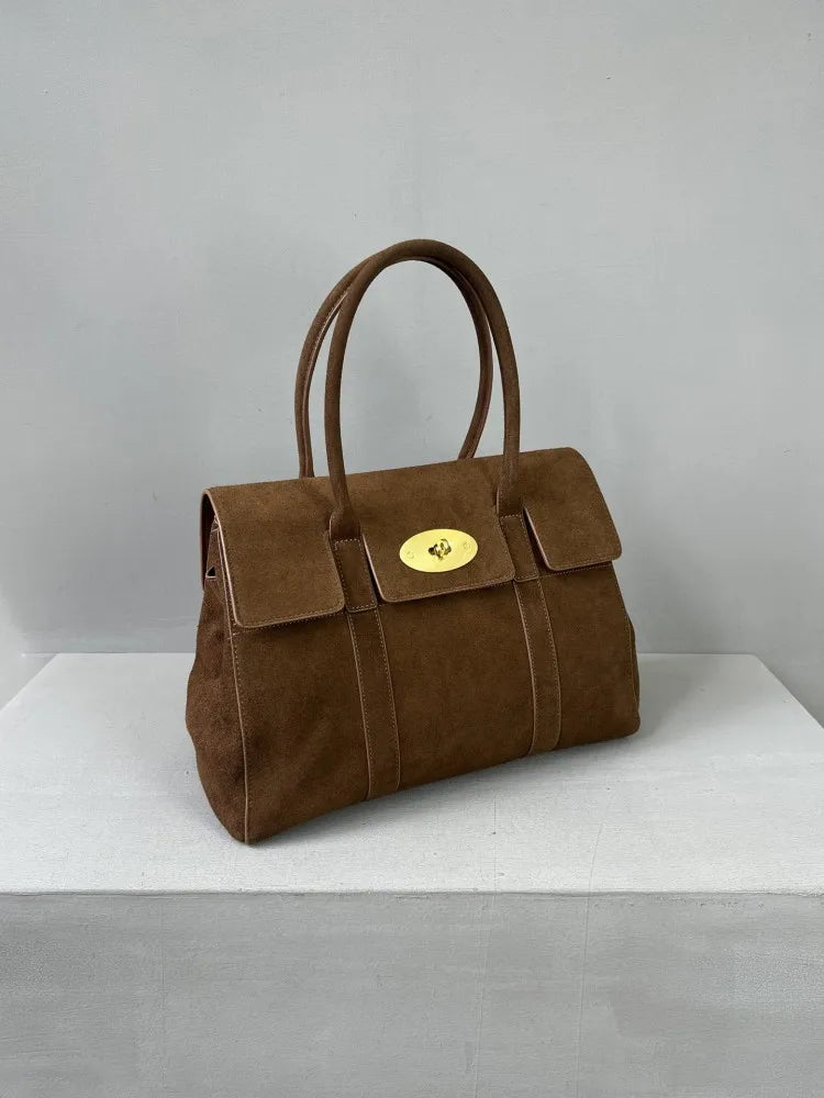 Turn-Lock Top-Handle Bag