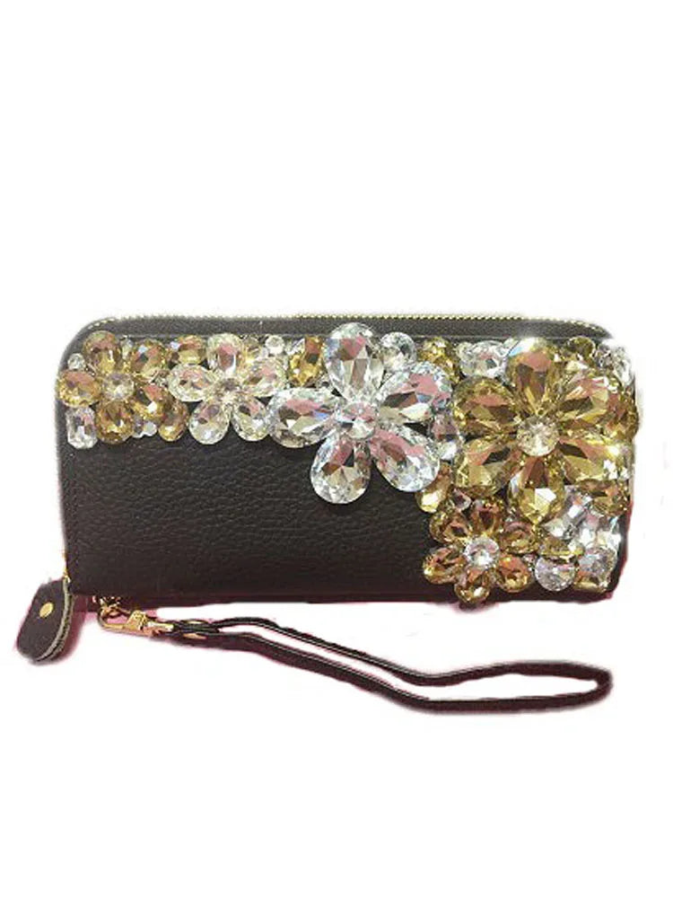Embellished Zip-Around Wallet