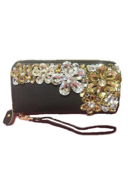 Embellished Zip-Around Wallet