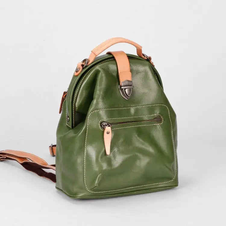 Contrast-Trim Dome Backpack