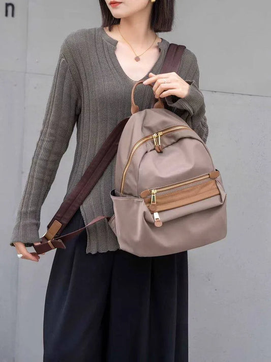 Stacked-Pocket Zip Backpack